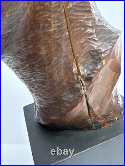 Egon Weiner Sculpture Wood Carving Masterful Famous Chicago Modernist Listed Old