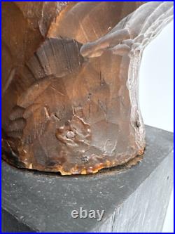 Egon Weiner Sculpture Wood Carving Masterful Famous Chicago Modernist Listed Old