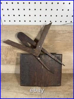 European Hand Carved Wooden Display Piece Arts Sciences Book Tools Folk Art