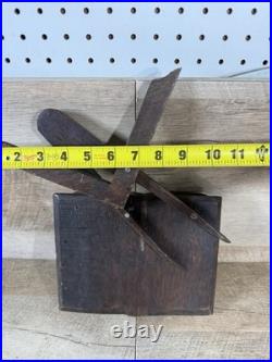 European Hand Carved Wooden Display Piece Arts Sciences Book Tools Folk Art
