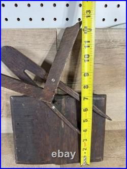 European Hand Carved Wooden Display Piece Arts Sciences Book Tools Folk Art