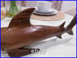 Exotic Hardwood Sculpture 16 Hammerhead Shark Germany Beautiful Carving