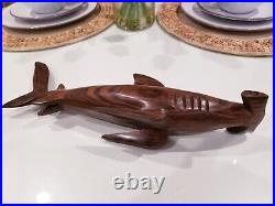 Exotic Hardwood Sculpture 16 Hammerhead Shark Germany Beautiful Carving