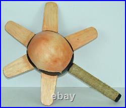 FIRST NATION STYLE CEREMONIAL SUN RATTLE withRAYS CANADIAN ABORIGINAL STYLE