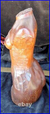 Female Torso Hand Carved Hardwood Original Art