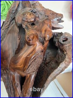 Fertilidad del Tiempo Hand-Carved Wood Sculpture by Tony Jimenez Pick Up in AZ