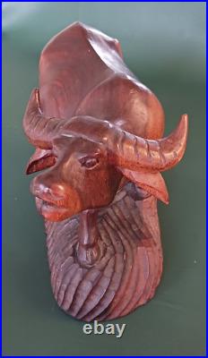 Filipino Wood Carving of Carabao 1947 Philippines