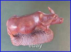 Filipino Wood Carving of Carabao 1947 Philippines