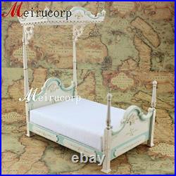 Fine 112 scale dollhouse miniature furniture handmade carving painted bed