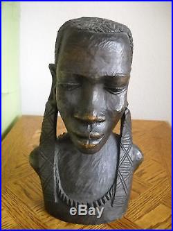 Fine African Iron wood large carved woman sculpture