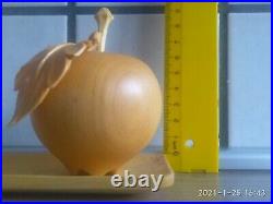 Fine Arts Modern Wood Sculpture The Apple's consumer Abstract Handmade Carving