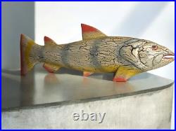 Fish Art Hand Carved And Very Beautifully Hand Painted 1 Of A Kind Replica