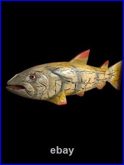 Fish Art Hand Carved And Very Beautifully Hand Painted 1 Of A Kind Replica