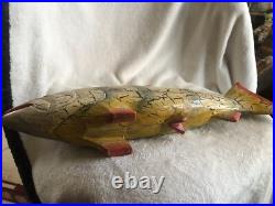 Fish Art Hand Carved And Very Beautifully Hand Painted 1 Of A Kind Replica