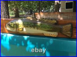 Fish Large Mouth Bass Lunker Chainsaw Carving Sculpture Statue Art Decor Wood Fish Large Mouth Bass Lunker Chainsaw Carving Sculpture Statue Art Decor Wood