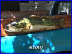 Fish Large Mouth Bass Lunker Chainsaw Carving Sculpture Statue Art Decor Wood Fish Large Mouth Bass Lunker Chainsaw Carving Sculpture Statue Art Decor Wood