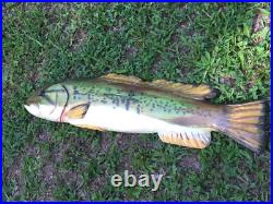 Fish Large Mouth Bass Lunker Chainsaw Carving Sculpture Statue Art Decor Wood Fish Large Mouth Bass Lunker Chainsaw Carving Sculpture Statue Art Decor Wood