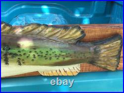Fish Large Mouth Bass Lunker Chainsaw Carving Sculpture Statue Art Decor Wood Fish Large Mouth Bass Lunker Chainsaw Carving Sculpture Statue Art Decor Wood