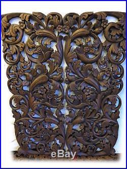 Flower Tree Branch New Wood Carving Home Wall Panel Mural Decor Art Statue gtahy