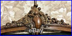 Flower scroll leaf shell carving pediment Antique french architectural salvage