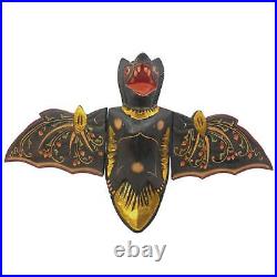 Flying Black Bat Mobile Balinese Spiritchaser hand carved wood Bali Folk Art 17