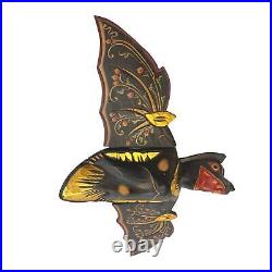 Flying Black Bat Mobile Balinese Spiritchaser hand carved wood Bali Folk Art 17