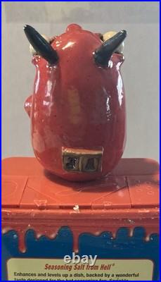 Folk Art Assemblage Devil Head Robot Face Jug Salt From Hell Found Object Art