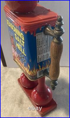 Folk Art Assemblage Devil Head Robot Face Jug Salt From Hell Found Object Art