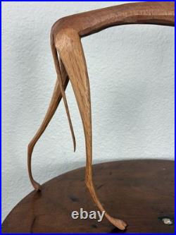 Folk Art'Cadela Baleia Hand Carved Wooden Dog Sculpture