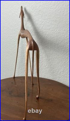 Folk Art'Cadela Baleia Hand Carved Wooden Dog Sculpture