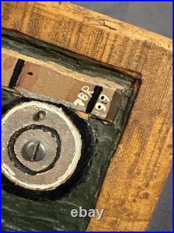 Folk Art Carved Painted Wooden Brown Trout signed & dated