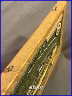 Folk Art Carved Painted Wooden Brown Trout signed & dated