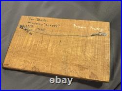 Folk Art Carved Painted Wooden Brown Trout signed & dated