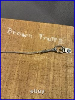 Folk Art Carved Painted Wooden Brown Trout signed & dated