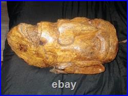 Folk Art Cedar Stump Hand Carving, Whimsical, Large 25, Wall Hanging, Vintage, Gift Folk Art Cedar Stump Hand Carving, Whimsical, Large 25, Wall Hanging, Vintage, Gift