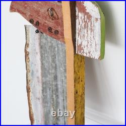 Folk Art Wall Sculpture Attributed to Brian Andreas Mixed Media Wood & Metal