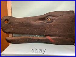 Folk Art Wooden Alligator Head 58 Long