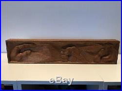 Frank Lloyd Wright Student Gary K. Herberger 1957 Wood Carved Hand Sculpture