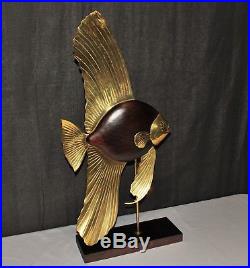 Frederick Cooper American Folk Art 29 Carved Wood & Brass Angel Fish Sculpture