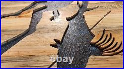 Free Diver Spear Fishing Roosterfish Wood Carving In Blue Pine 25 X 25 BIG