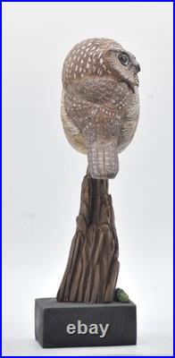 Full Size Saw- Whet Owl Wood Carving /Sculpture
