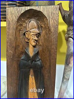 GEORGE UPDEGRAFF, 1979 Sherlock Holmes Wood Carving Mid Century Signed