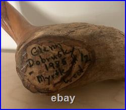 GLENN DOBRUSKY Original Signed Chainsaw Carved Wood Shorebird Fine Art Sculpture