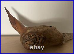 GLENN DOBRUSKY Original Signed Chainsaw Carved Wood Shorebird Fine Art Sculpture