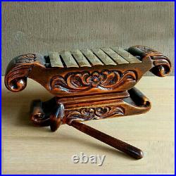 Gamelan 7-tones Saron Gangsa Traditional Musical Instrument with Wood Carving