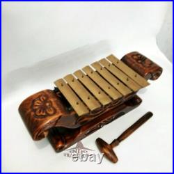 Gamelan 7-tones Saron Gangsa Traditional Musical Instrument with Wood Carving