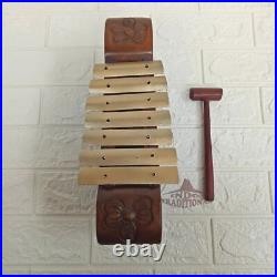 Gamelan 7-tones Saron Gangsa Traditional Musical Instrument with Wood Carving