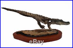 Gator Vision Original Fine Art Wood Carving Florida Reptile Sculpture Rick Cain