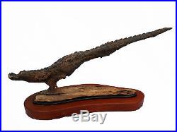 Gator Vision Original Fine Art Wood Carving Florida Reptile Sculpture Rick Cain