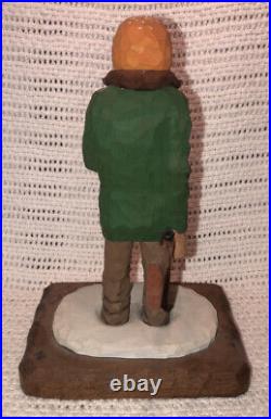 Gene Zesch I've Enjoyed As Much As I Can Stand Cowboy Wood Carving Sculpture'89